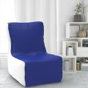 Amazon Brand - Solimo XXXL Bean Chair Cover - Without Beans- Cover Only (Blue White) (Faux Leather)...