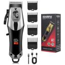 SOLIMPIA HT-689 Salon Series Professional Digital Display Cordless Hair Clipper Electric Hair Cutter Kit Wireless Hair Grooming Trimmers Set, Li-ion Battery 600mAh 120 minutes Runtime, Silver...