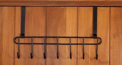 Solitude Pack of 2 Multi - Alloy Steel Functional Heavy Duty Stainless Steel Over The Door Hook Hanger Organizer