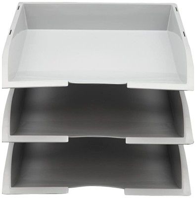 Solo TR- 113 Paper and File Tray (3 Pcs.) XL - Grey
