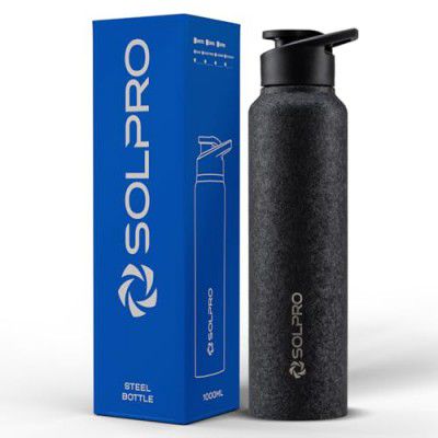 Solpro Phantom 1000mL Stainless Steel Water Bottle (Black)