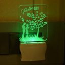 Somil™ 3D Illusion Effect The Sweet Couple Multi Colour LED Night Wall Lamp...