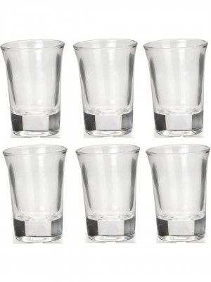 Somil Clear Shot Glasses Add Fun and Style to Every Celebration and Toast. Enjoy Your Party, 30 ml, Capacity, Pack of 6, Size: 6.5 X 4.5 X 4.5 Cm
