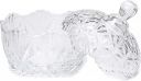 Somil Multi-Purpose Sugar Candy Transparent Jar/Bowl with Lid, Clear, Round, Glass, 250 Ml (CandyJar-B1.e)...