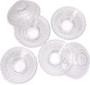 Somil Multi-Purpose Tableware Snack/Veritable Serving Bowl Set of 6, Glass, Clear, Round (BowlT-D6.f)...