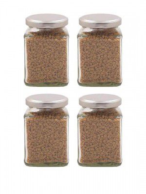 SOMIL Set Of 4 Cylinder Glass Jar Container
