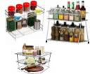Somkala Containers Kitchen Rack Steel Presents a combo pack of spice rack + corner rack +...