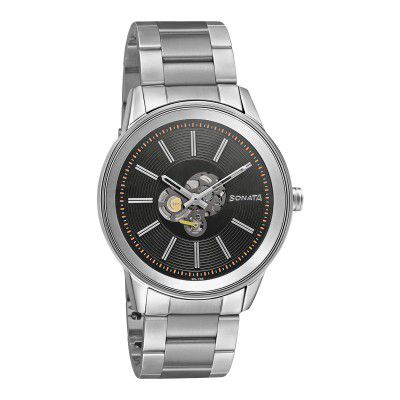 Sonata Analog Black Dial Mens Watch-7133SM01