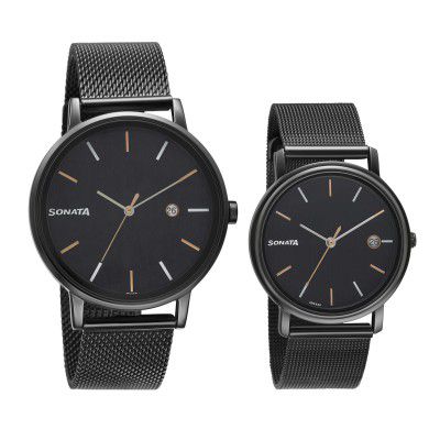 Sonata Analog Black Dial Mens Watch-713187029NM01/NP713187029NM01