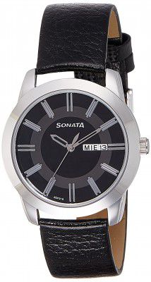 Sonata Analog Black Dial Mens Watch-NL7924SL10