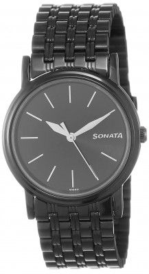 Sonata Analog Black Dial Unisexs Watch-NN11418100NM01/NP11418100NM01