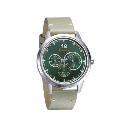 Sonata Analog Green Dial Mens Watch-7139SL02/NP7139SL02