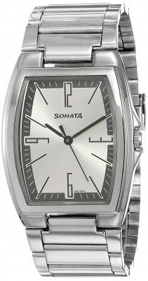 Sonata Analog Silver Dial Mens Watch-NL7998SM02/NP7998SM02
