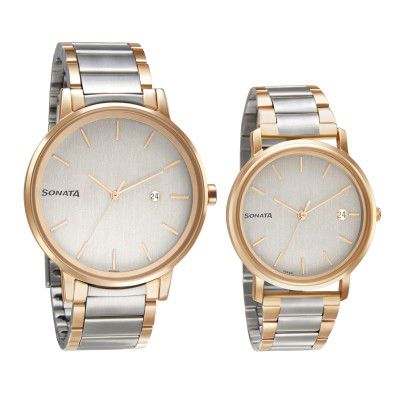 Sonata Analog Silver Dial Mens Watch-713187029KM01/NP713187029KM01