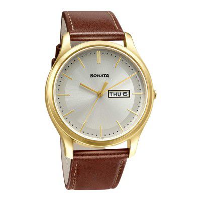 Sonata Analog Silver Dial Mens Watch-77082YL06W/NP77082YL06W