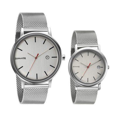 Sonata Analog Silver Dial Mens Watch-713187029SM01/NP713187029SM01