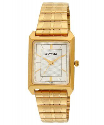 Sonata Analog Silver Dial Mens Watch - NF7007YM12/NP7007YM12