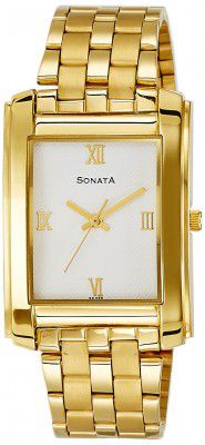 Sonata Analog White Dial Mens Watch-NL7953YM01/NP7953YM01