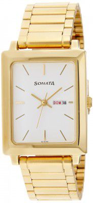 Sonata Analog White Dial Mens Watch-NL7078YM03/NP7078YM03