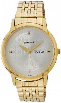Sonata Analog White Dial Mens Watch-NL77031YM04/NP77031YM04