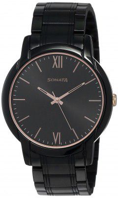 Sonata Beyond Gold Analog Black Dial Mens Watch-NN77031KM03/NP77031KM03
