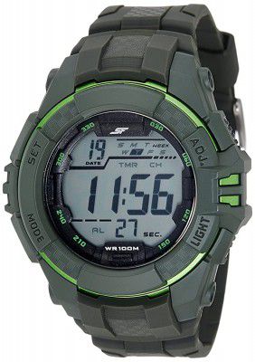 Sonata Carbon Fibre Digital Mens Watch-NL77055PP03