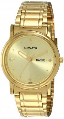 Sonata Classic Analog Gold Dial Mens Watch NM1141YM13/NN1141YM13/NP1141YM13