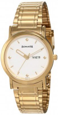 Sonata Classic Analog White Dial Mens Watch-NL1141YM11/NP1141YM11