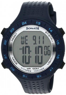 Sonata Digital Grey Dial Mens Watch-NL77040PP01