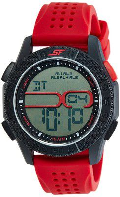 Sonata Digital Grey Dial Mens Watch-NL77057PP03
