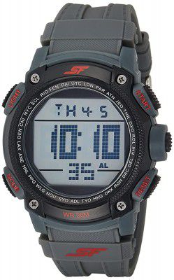 Sonata Digital Grey Dial Mens Watch-NL77073PP02
