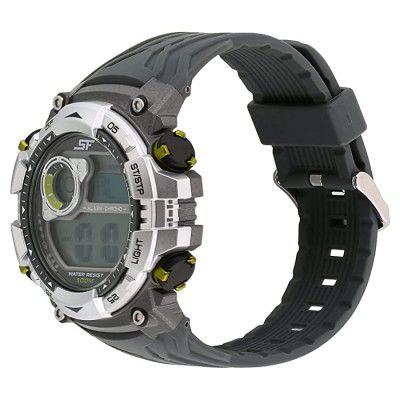 Sonata Digital Grey Dial Mens Watch-NL77077PP03
