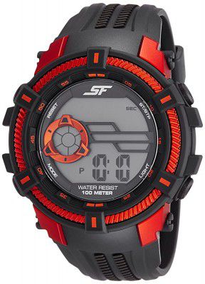Sonata Digital Grey Dial Mens Watch-NL77080PP04