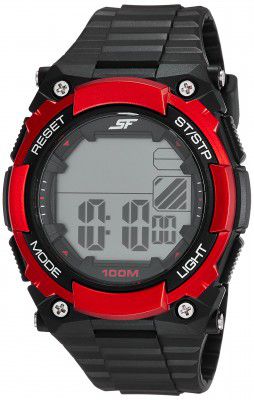 Sonata Digital Grey Dial Mens Watch-NL77081PP01