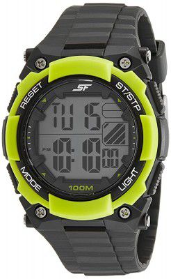 Sonata Digital Grey Dial Mens Watch-NL77081PP03