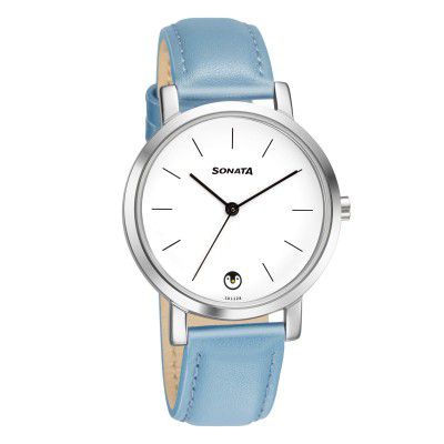 Sonata Play Analog White Dial Womens Watch-8164SL07/NP8164SL07