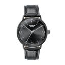 Sonata Poze Quartz Analog Black Dial Leather Strap Watch for Men-SP70036NL01W...