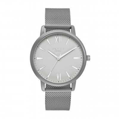 Sonata Poze Quartz Analog Grey Dial Mesh Strap Watch for Men-SP70039KM05W