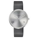 Sonata Poze Quartz Analog Silver Dial Leather Strap Watch for Men-SP70007SL02...