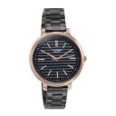 Sonata Poze Quartz Black Dial Black Metal Strap for Women-SP80081KM02WF...