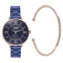 Sonata Poze Quartz Blue Dial Blue Metal Strap for Women-SP80080KM01WF...