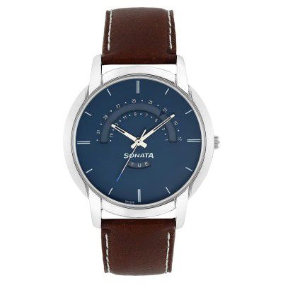 Sonata Reloaded Analog Blue Dial Mens Watch-NN77031SL01/NP77031SL01