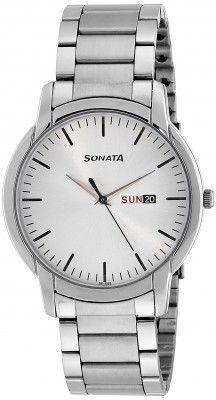 Sonata Reloaded Analog Silver Dial Mens Watch-NN77031SM04/NP77031SM04