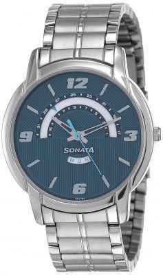 Sonata RPM Analog White Dial Mens Watch-NN77031SM07/NP77031SM07