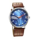 Sonata RPM Blue Dial Leather Strap Analog Watch for Men-77105SL08...