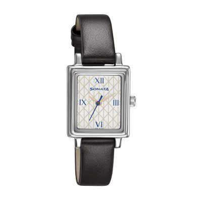 Sonata Silver White Dial Analog watch For Women-8080SL02