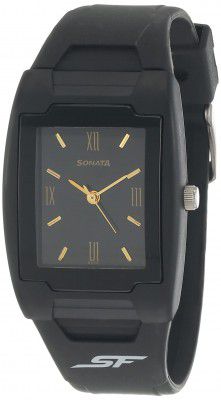 Sonata Super Fibre Analog Black Dial Men's Watch -NM7920PP13 / NL7920PP13