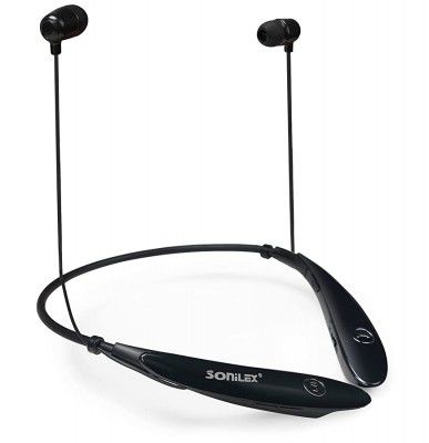 Sonilex BT900D Magnet Wireless Neckband Bluetooth Earphone (SL-BT-900D-BLACK)