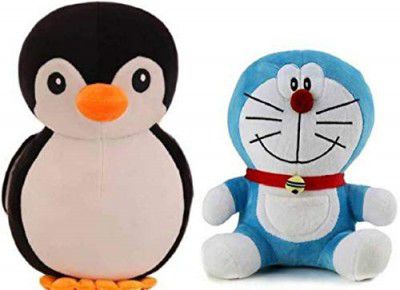 SONIYA ENTERPRISES Cuddly Stuffed Toy Penguin Black and Doremon for Kids Special Edition OO1677