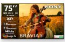 Sony (75") BRAVIA 5 Series 4K Ultra HD Smart Mini LED Google TV K-75XR55A...